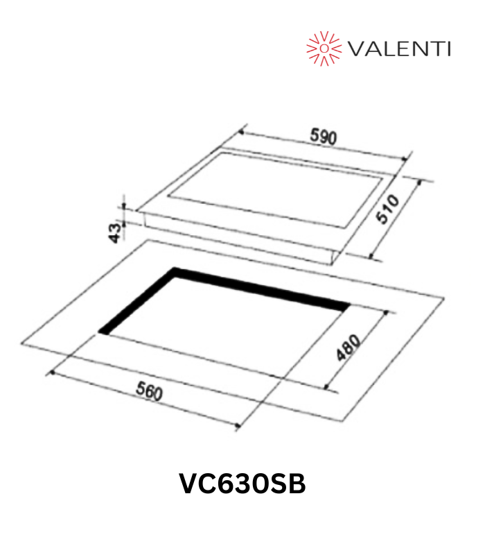 Valenti Stainless Steel Gas Hob (VC630SB)