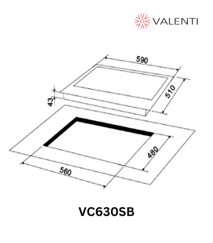 Valenti Stainless Steel Gas Hob (VC630SB)