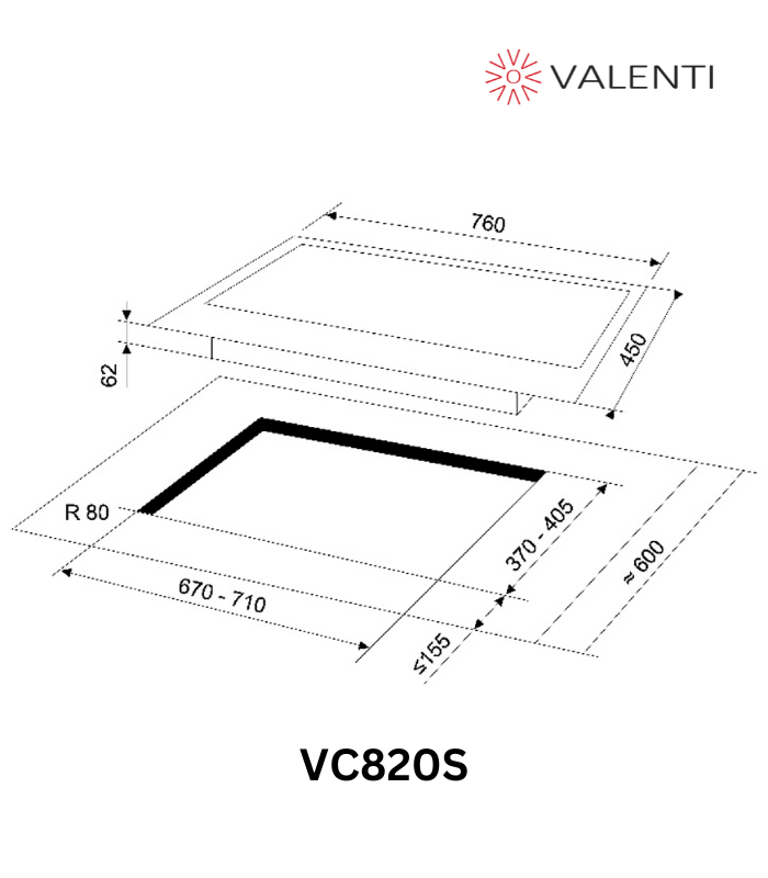 Valenti Stainless Steel Gas Hob (VC820S)