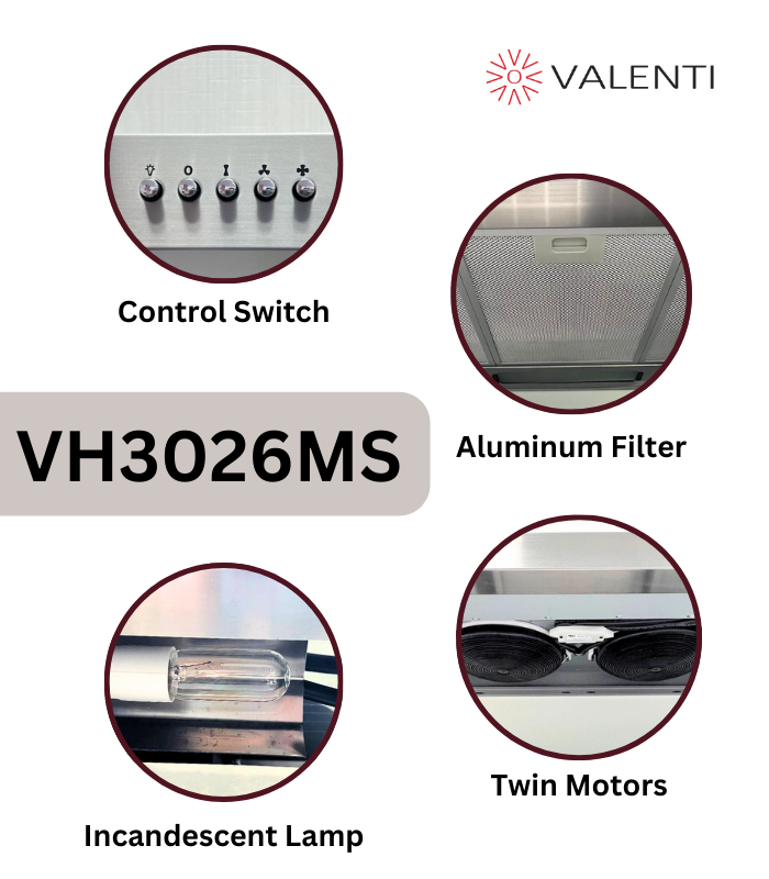 Valenti Slimline Hood (VH3026MS)